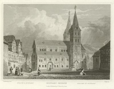Boppart Kerk door William Tombleson