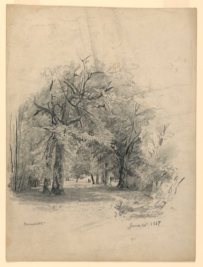 Landschap, Darmstadt, Duitsland door William Trost Richards