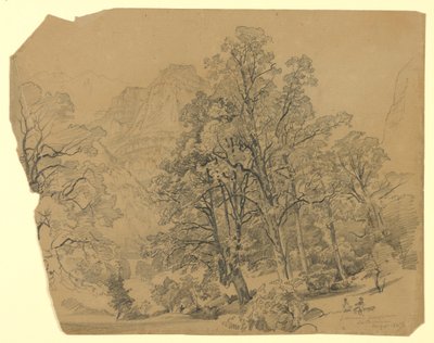 Landschap, Silberhorn, Lauterbrunnen, Zwitserland door William Trost Richards