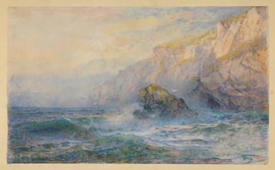 Studie naar "At Icart Point, Guernsey" door William Trost Richards