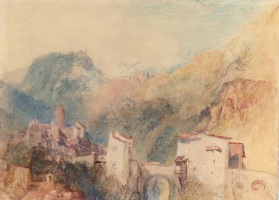 Een kasteel in de Val d’Aosta door Joseph Mallord William Turner