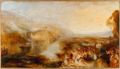 De opening van de Walhalla door Joseph Mallord William Turner