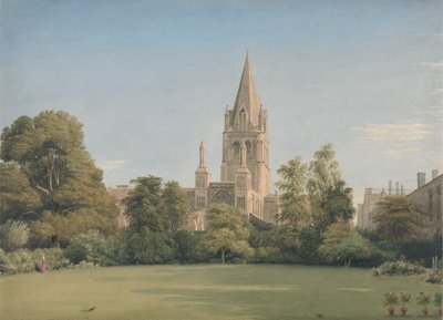 Uitzicht vanaf de Tuin van de Decaan, Christ Church, Oxford door William Turner of Oxford