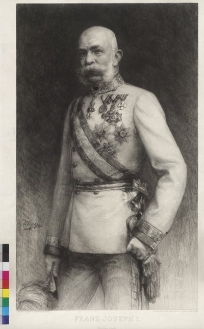 Franz Joseph I in gala-uniform van een veldmaarschalk door William Unger