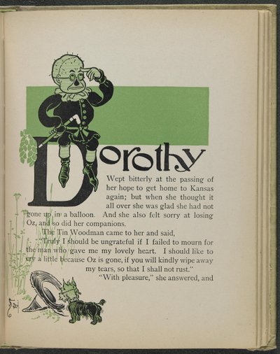Illustratie uit "De wonderbaarlijke tovenaar van Oz" door Lyman Frank Baum door William Wallace Denslow