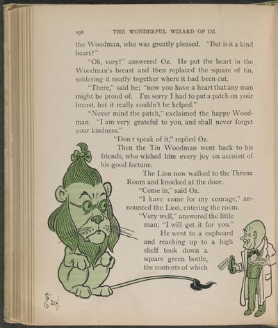 Illustratie uit "De wonderbaarlijke tovenaar van Oz" door Lyman Frank Baum door William Wallace Denslow