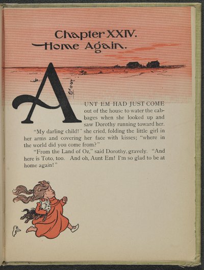 Illustratie uit "De wonderbaarlijke tovenaar van Oz" door Lyman Frank Baum door William Wallace Denslow