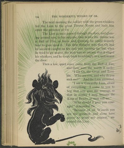 Illustratie uit "De wonderbaarlijke tovenaar van Oz" door Lyman Frank Baum door William Wallace Denslow