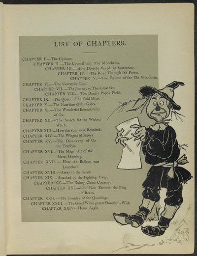 Illustratie uit "De wonderbaarlijke tovenaar van Oz" door Lyman Frank Baum door William Wallace Denslow