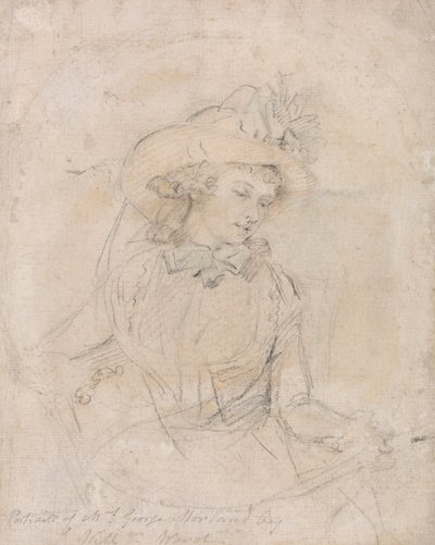 Portretstudie van mevrouw George Morland door William Ward