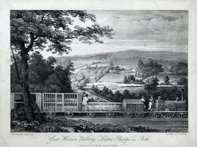 Great Western Railway, Kelston Bridge nabij Bath, ca. 1835-40 door William Weston Young
