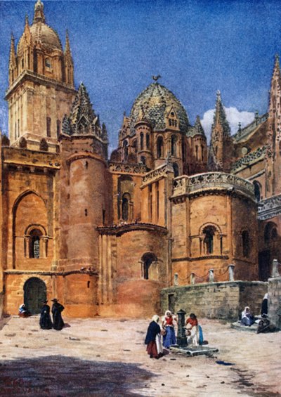 Salamanca, de Oude Kathedraal door William Wiehe Collins