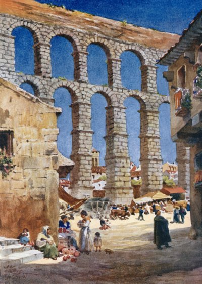 Segovia, het aquaduct door William Wiehe Collins