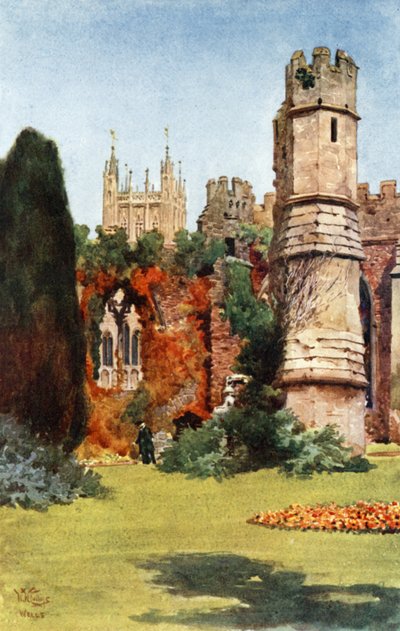 Wells, de ruïnes van de banketzaal door William Wiehe Collins