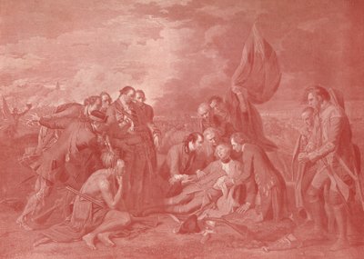 De dood van generaal Wolfe, ca. 1776, 1909 door William Woollett