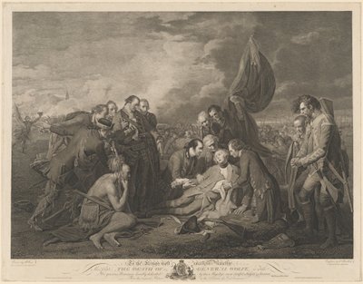 De Dood van Generaal Wolf door William Woollett after Benjamin West