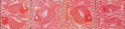 Tegel met visontwerp door William de Morgan