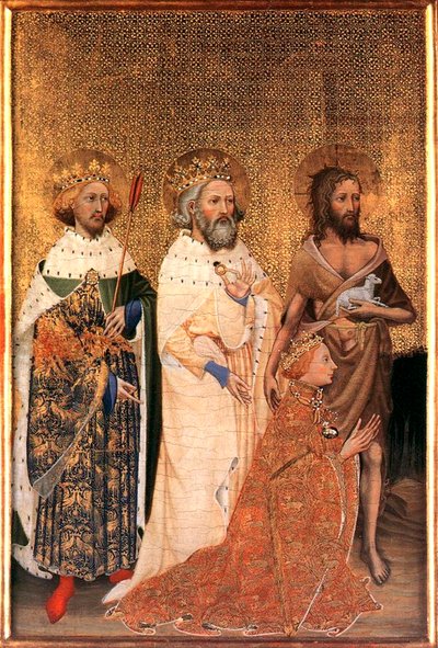 Richard II van Engeland met zijn beschermheiligen door Wilton Master