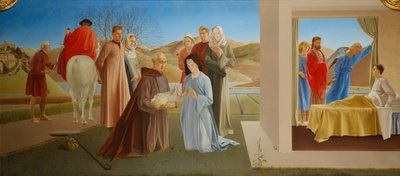 Drieluik - St Martin van Tours door Winifred Knights