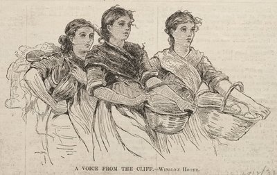 Een stem vanaf de klif door Winslow Homer