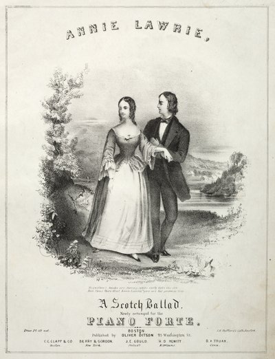 Annie Laurie - Sheet Music Cover door Winslow Homer