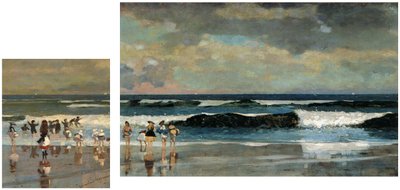 Strand amp; Op het strand door Winslow Homer