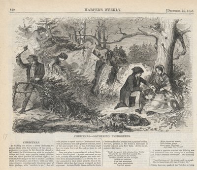 Kerstbijeenkomst Groene Takken, uit Harper door Winslow Homer