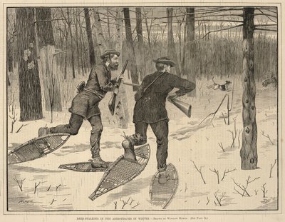 Deer-Stalking in the Adirondacks in Winter, uit Every Saturday, A Journal of Choice Reading, 21 januari 1871 door Winslow Homer