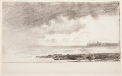 Tekening, Baai bij Cullercoats, Engeland, 1881 door Winslow Homer