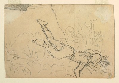 Tekening, "Conch Divers", 1885-86 door Winslow Homer