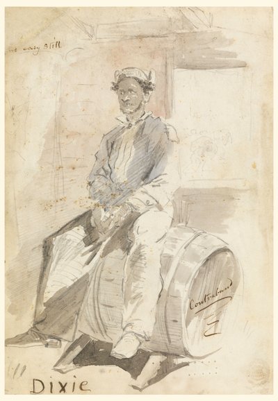 Tekening, Dixie, 1861 door Winslow Homer