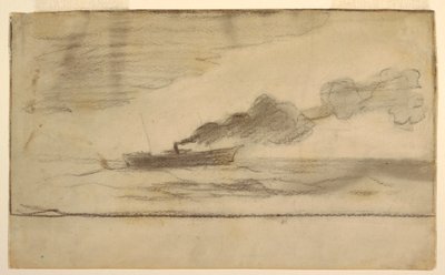 Tekening, Visserstrawler, ca. 1881 door Winslow Homer
