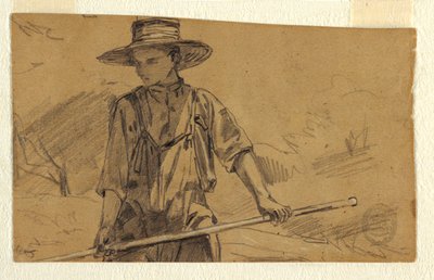 Tekening, Hooien, ca. 1864 door Winslow Homer