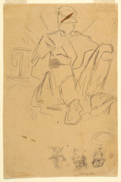 Tekening, Schetsen van legerkampementen, 1862 door Winslow Homer