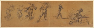 Tekening, Studies van soldaten, 1863-65 door Winslow Homer