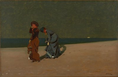 Avond op het strand door Winslow Homer