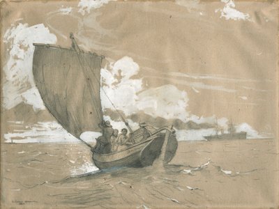 Vissen bij Scarborough door Winslow Homer