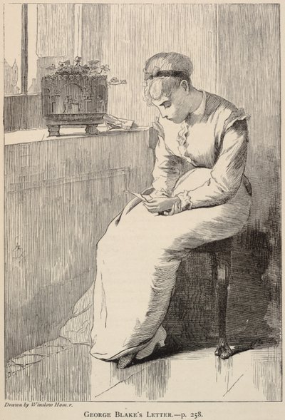Brief van George Blake, uit The Galaxy, januari 1870 door Winslow Homer