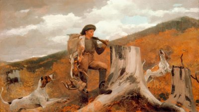 Jager en honden door Winslow Homer