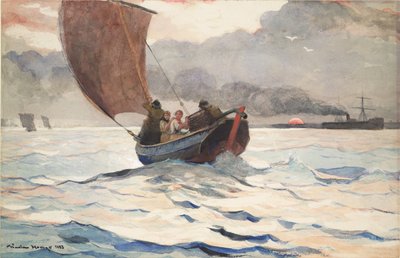 Terugkerende vissersboten door Winslow Homer