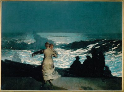 Zomeravond (schilderij op canvas) door Winslow Homer