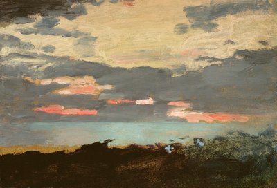 Zonsondergang, Saco Bay door Winslow Homer