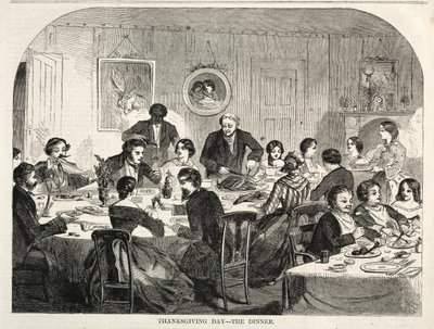 Thanksgiving Day - Het diner, 1858 door Winslow Homer