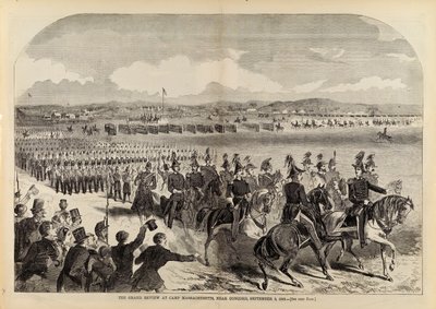 The Grand Review at Camp Massachusetts, Near Concord, 9 september 1859, uit Harper