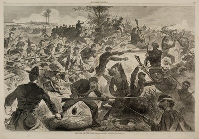 De oorlog voor de Unie 1862--Een bajonetaanval, uit Harper