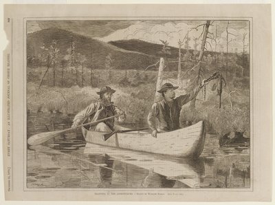 Vangen met vallen in de Adirondacks door Winslow Homer