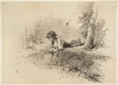 Wachten op een beet door Winslow Homer