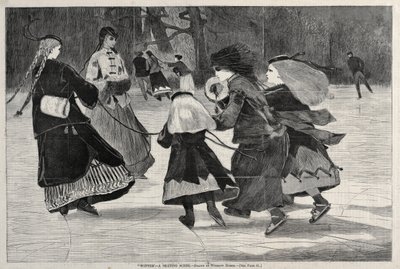 Winter - Een schaatsscène, 1868 door Winslow Homer