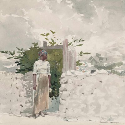 Vrouw bij een poort, Bahama