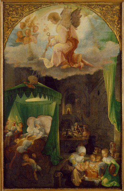 De Geboorte van de Maagd, ca. 1521 door Wolf Huber